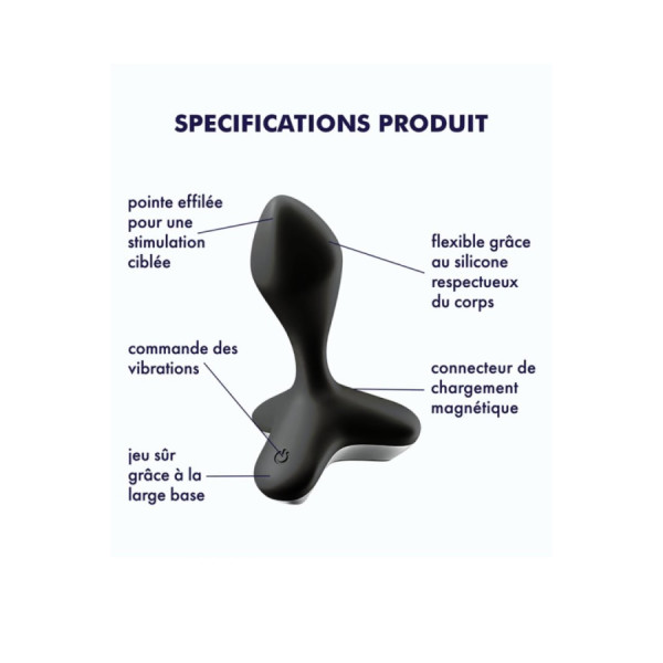Vibromasseur anal USB noir Game Changer Satisfyer 